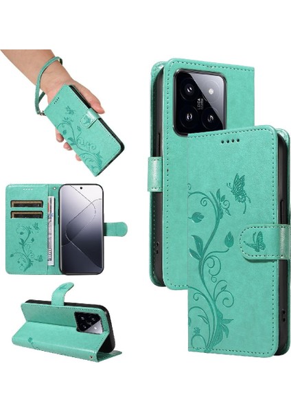 El Kayışı ile Xiaomi 14 Pro Için Kılıf Cüzdan Telefon Kılıfı Yüksek Kalite ve (Yurt Dışından)