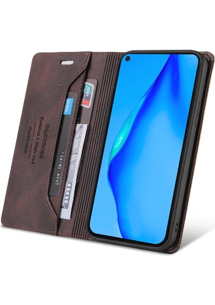 Huawei P40 Lite Kickstand Premium Deri Premium Deri Iki (Yurt Dışından) modelleri