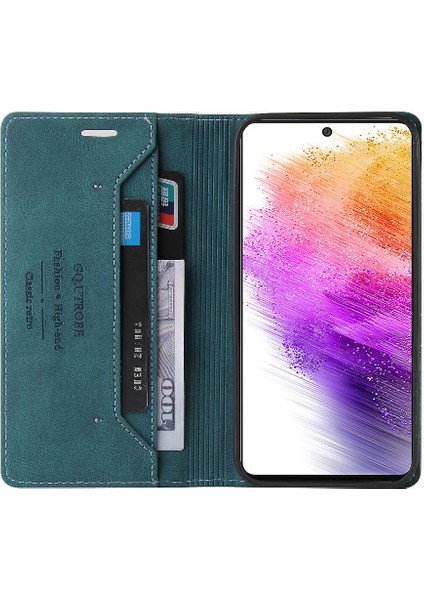 Samsung Galaxy A73 5g Kickstand Premium Deri Iki Kart Yuvaları (Yurt Dışından) fiyatları