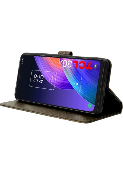 Tcl 30 Xl Kapak Için Kılıf Kickstand Kart Tutucu Manyetik Cüzdan (Yurt Dışından)