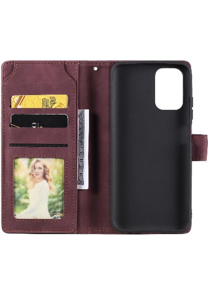 Xiaomi Redmi Not 10 4g Için Kılıf Cüzdan Çevir Folio Pu Deri Kart Tutucu (Yurt Dışından)