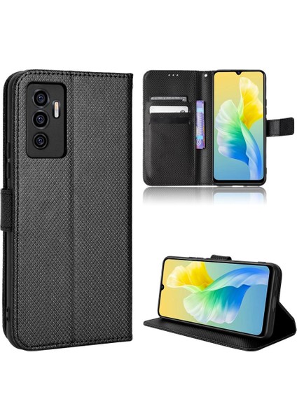 Vivo V23E 4g/5g Manyetik Cüzdan Kart Tutucu Kapak Kickstand Için Kılıf (Yurt Dışından)