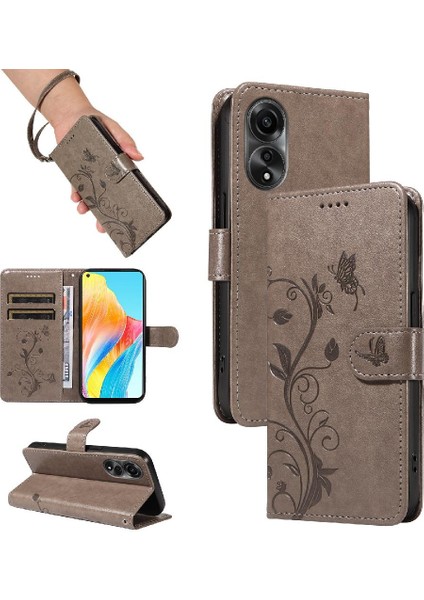 Oppo A78 4g Için Kılıf El Kayışı ile Yüksek Kaliteli Deri Cüzdan Telefon (Yurt Dışından) indirimleri