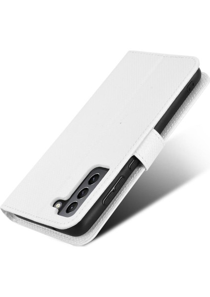 Samsung Galaxy S21 Fe Kart Tutucu Için Kickstand Manyetik Cüzdan Kapak (Yurt Dışından) modelleri