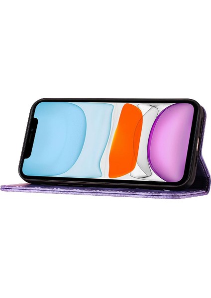 IPhone 11 Için Kılıf Kabartmalı Kelebek Kedi Cüzdan Kılıf Kart Cep Flip (Yurt Dışından) fırsatları