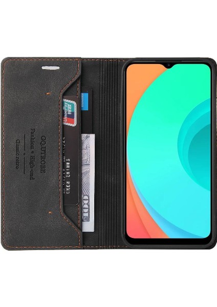 Realme C11 Kickstand Iki Kart Yuvaları Premium Deri Premium Için Kılıf (Yurt Dışından) fırsatları