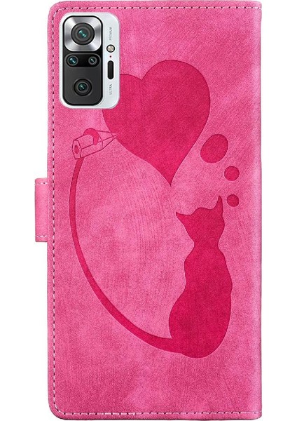 Xiaomi Redmi Için Not 10 Pro Artı Kabartmalı Sevimli Kedi Flip Folio Kart (Yurt Dışından)