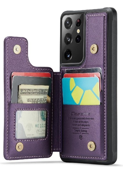 Samsung Galaxy S21 Ultra Kickstand Pu Deri Kart Için Caseme Cüzdan Kılıf (Yurt Dışından) modelleri