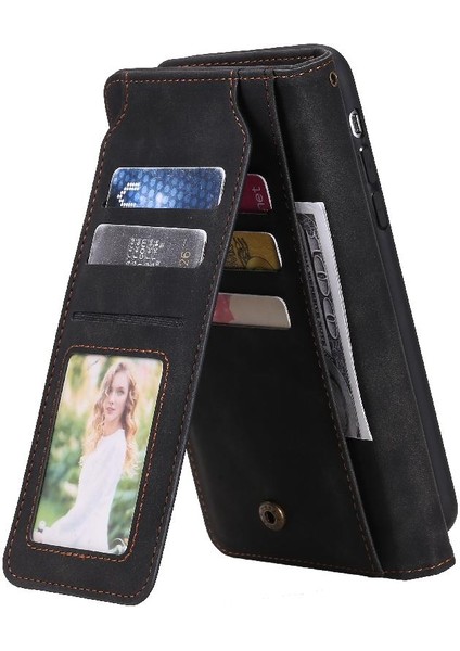 IPhone X/xs Cüzdan Flip Folio Manyetik Pu Deri Kart Tutucu (Yurt Dışından)