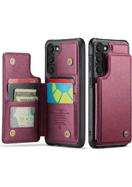 Samsung Galaxy S23 Artı Rfıd Engelleme Kickstand Pu Için Caseme Cüzdan Kılıf (Yurt Dışından)