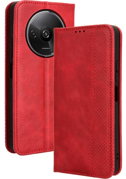 Xiaomi Poco C61 Cüzdan Manyetik Kapatma Pu Deri Kılıf (Yurt Dışından)