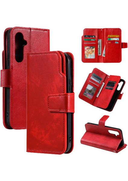 Samsung Galaxy S24 Cüzdan Pu Deri 9 Kart Yuvaları Kickstand (Yurt Dışından)