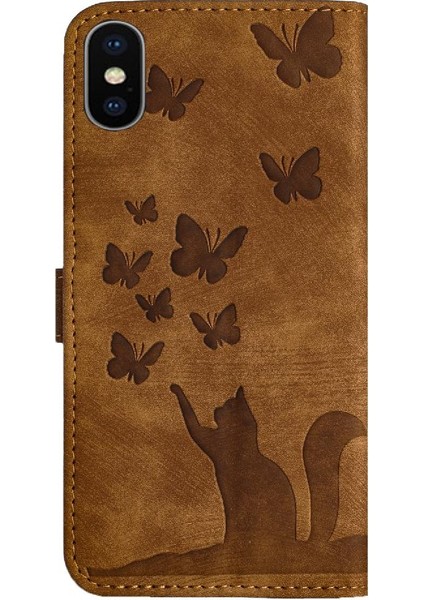 IPhone Xs Max Kart Cep Kabartmalı Kelebek Kedi Cüzdan Kılıf (Yurt Dışından) indirimleri