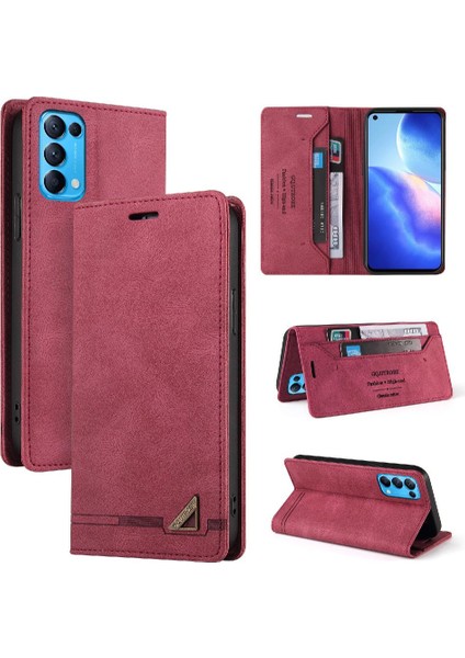 Oppo Oppo 5 Kickstand Premium Deri Premium Deri Iki Kart Için Kılıf (Yurt Dışından)