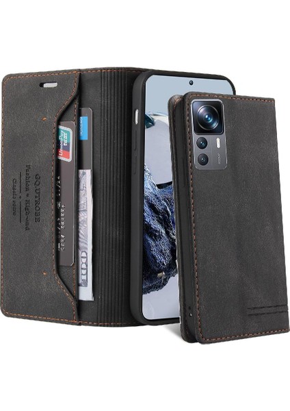 Xiaomi 12T Iki Kart Yuvaları Premium Deri Kickstand Premium (Yurt Dışından)