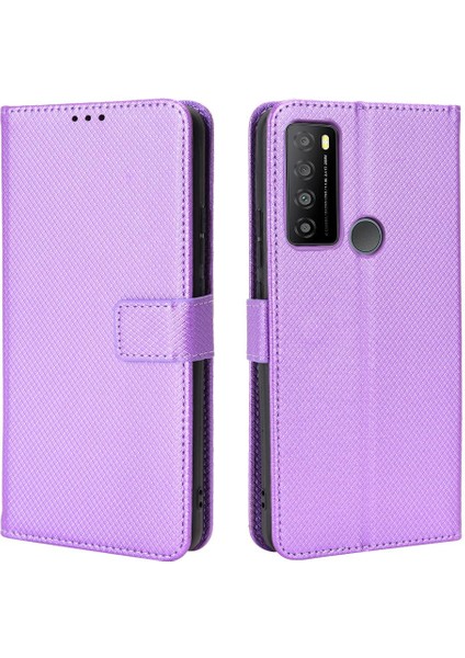 Tcl 30 Xl Kapak Için Kılıf Kickstand Kart Tutucu Manyetik Cüzdan (Yurt Dışından)