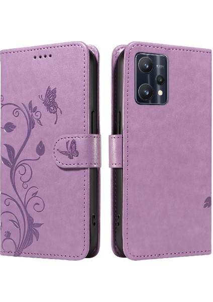Realme 9 Pro Kabartmalı Kelebek Cüzdan Telefon Kılıfı Için El ve (Yurt Dışından) fırsatları