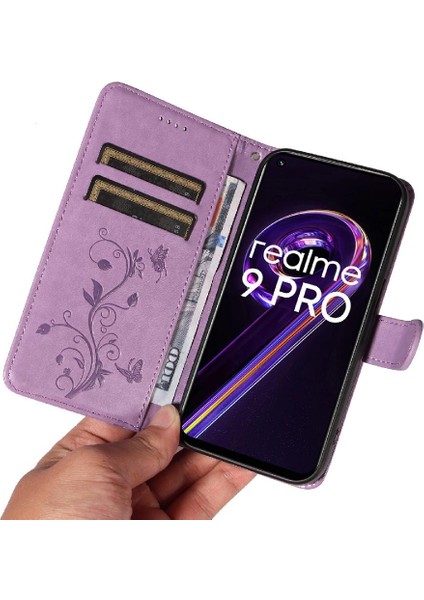 Realme 9 Pro Kabartmalı Kelebek Cüzdan Telefon Kılıfı Için El ve (Yurt Dışından) indirimleri