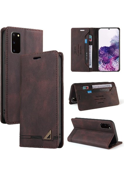 Samsung Galaxy S20 Kickstand Iki Kart Yuvaları Premium Deri Kılıf (Yurt Dışından)