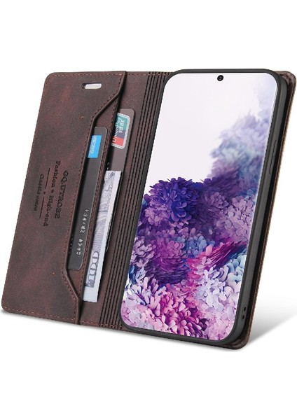 Samsung Galaxy S20 Kickstand Iki Kart Yuvaları Premium Deri Kılıf (Yurt Dışından)