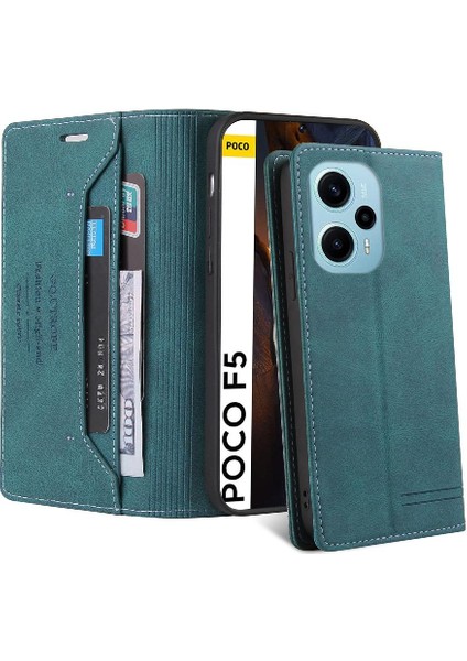 Xiaomi Poco F5 5g Için Iki Kart Yuvaları Premium Deri Kickstand (Yurt Dışından)