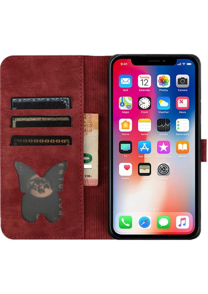 IPhone Xr Cüzdan Kılıf Tutucu Kapak Kart Cep Kabartmalı Kedi (Yurt Dışından) fırsatları