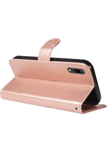 Huawei Huawei 2019 Için Flip Case Yüksek Kaliteli Deri Kabartmalı Kelebek ve (Yurt Dışından) indirimleri