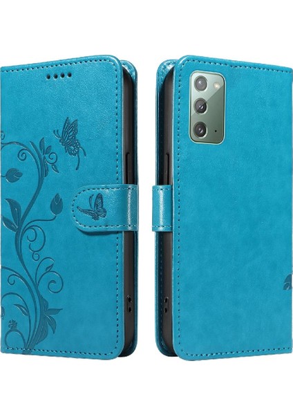 Samsung Galaxy Not 20 Için Kılıf ile El Kayışı Kabartmalı Kelebek Yüksek (Yurt Dışından)