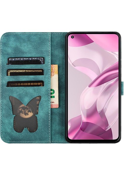 Xiaomi 11 Lite Için Kılıf Flip Folio Tutucu Kapak Kabartmalı Kelebek Kedi (Yurt Dışından) fırsatları