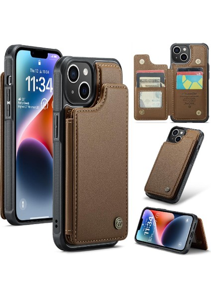 IPhone 14 Artı Kart Tutucu Rfıd Engelleme Pu Ince (Yurt Dışından)
