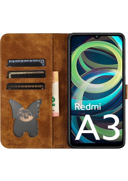 Xiaomi Redmi A3 Kart Cep Flip Folio Kabartmalı Kelebek Kedi (Yurt Dışından) indirimleri