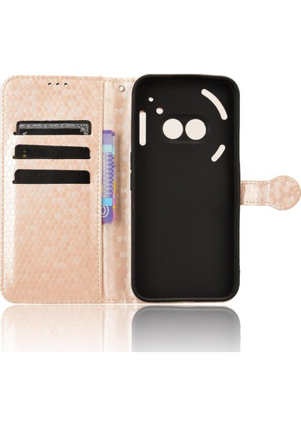 Nothing Kılıf Telefon 2A Geometrik Desen Deri Cüzdan Kapak Manyetik (Yurt Dışından)