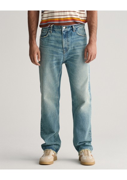 Erkek Lacivert Loose Fit Jean 1000302.961
