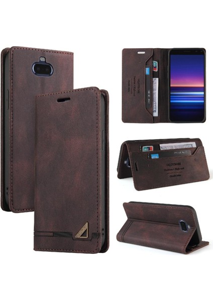 Sony Xperia 20 Premium Deri Kickstand Premium Deri Iki Için Kılıf (Yurt Dışından) fırsatları