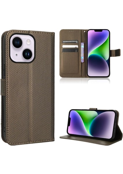 IPhone 15 Için Kılıf Artı Kart Tutucu Kapak Manyetik Cüzdan Kickstand (Yurt Dışından)