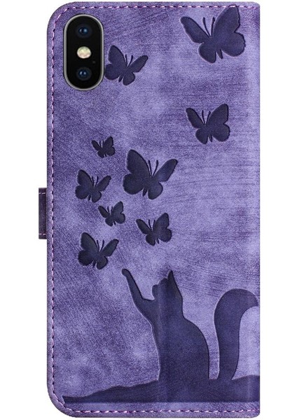IPhone X/xs Kabartmalı Kelebek Kedi Tutucu Kapak Flip Folio Kılıf (Yurt Dışından) indirimleri