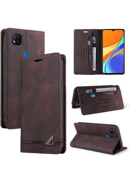 Xıaomı Redmi 9c Premium Deri Kickstand Premium Deri Iki (Yurt Dışından)