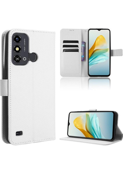 Zte Blade A53 Kart Tutucu Manyetik Cüzdan Kickstand Kapak (Yurt Dışından)