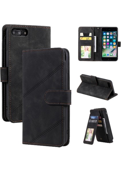 IPhone 8 Için Kılıf Artı Pu Deri Bileklik Manyetik Cüzdan Flip Folio (Yurt Dışından)