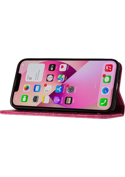 IPhone 13 Mini Kart Cep Cüzdan Kılıf Tutucu Kapak Kabartmalı (Yurt Dışından)
