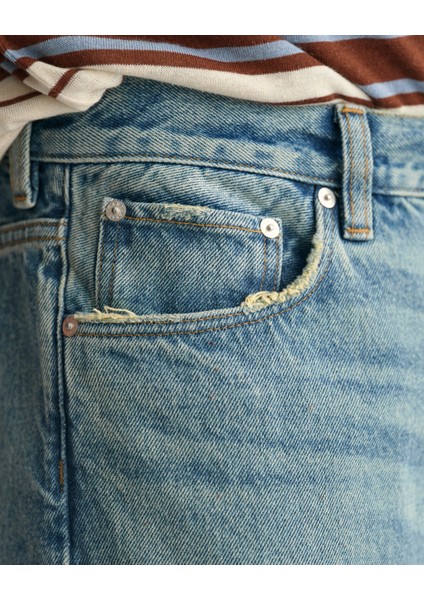 Erkek Lacivert Loose Fit Jean 1000302.961 fırsatları