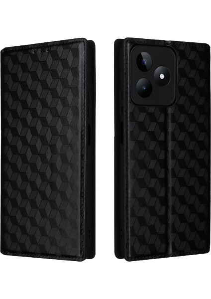 Realme C51 4g Kart Yuvaları Tutucu Manyetik Kapatma 3D Desen Pu (Yurt Dışından)