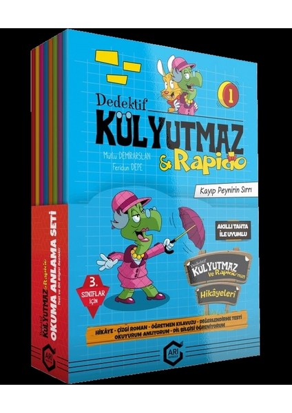 Arı Yayınları 3. Sınıf Dedektif Külyutmaz ve Rapido Okuma Anlama Seti