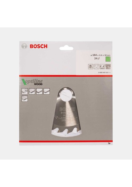Optiline Daire Testere Bıçağı 184X30 mm 24 Diş