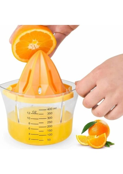4 Özellikli Rende Tasarımlı Hazneli Ölçülü Limon Naranciye Sıkacağı