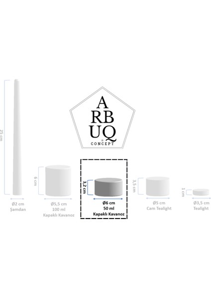 Kapaklı Küçük Cam Kavanoz Mum 50ml Kokusuz Beyaz Renkli-%100 Doğal Soya Wax indirimleri