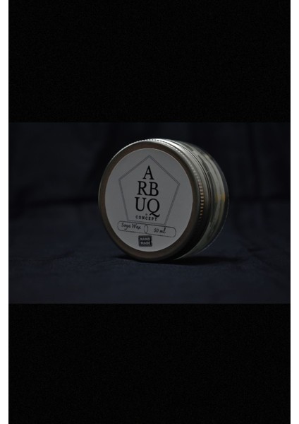 ARBUQ Concept Kapaklı Küçük Cam Kavanoz Mum 50ml Lavanta Kokulu Uçucu Yağlı Beyaz Renkli-%100 Doğal Soya Wax