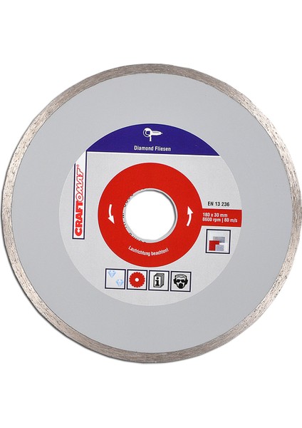 Elmas Kesici Disk 180 mm Seramik Kırmızı