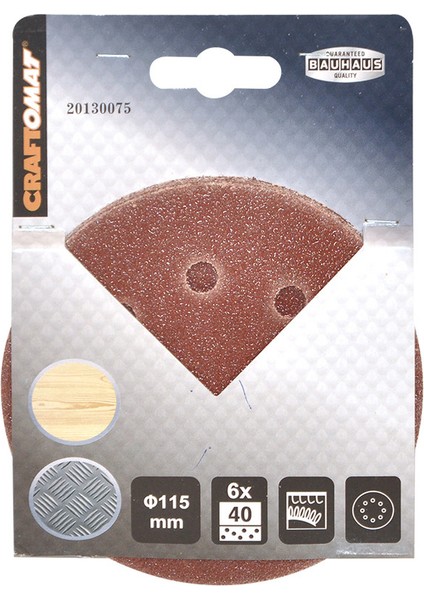 6'lı K40 115 mm Cırtlı Zımpara Tabanı