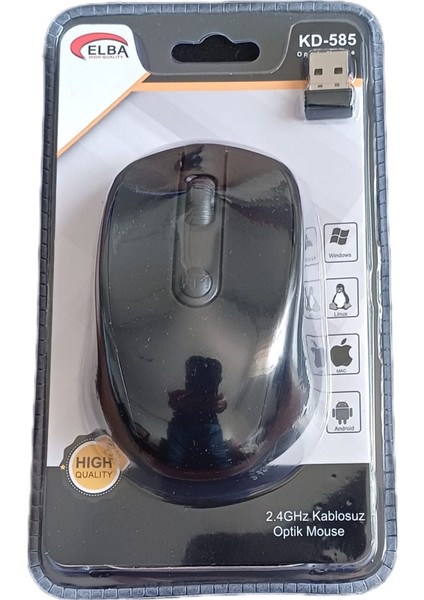 KD-585 Siyah 2.4ghz Kablosuz Mouse 1200 Dpi. 6D